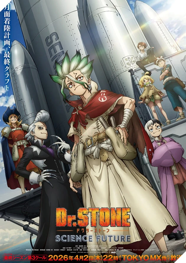 Dr. Stone Season 4 Cour 3 tung trailer và visual cuối cùng trước khi lên sóng