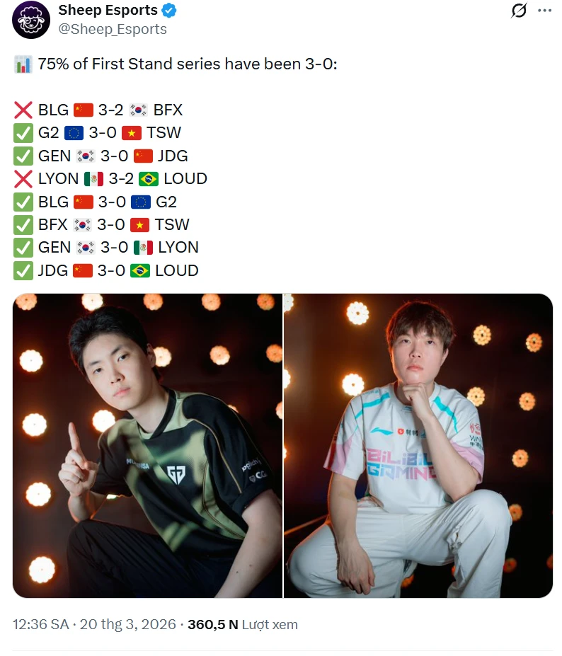 First Stand 2026 có một vấn đề khiến cộng đồng LMHT "ngán ngẩm"