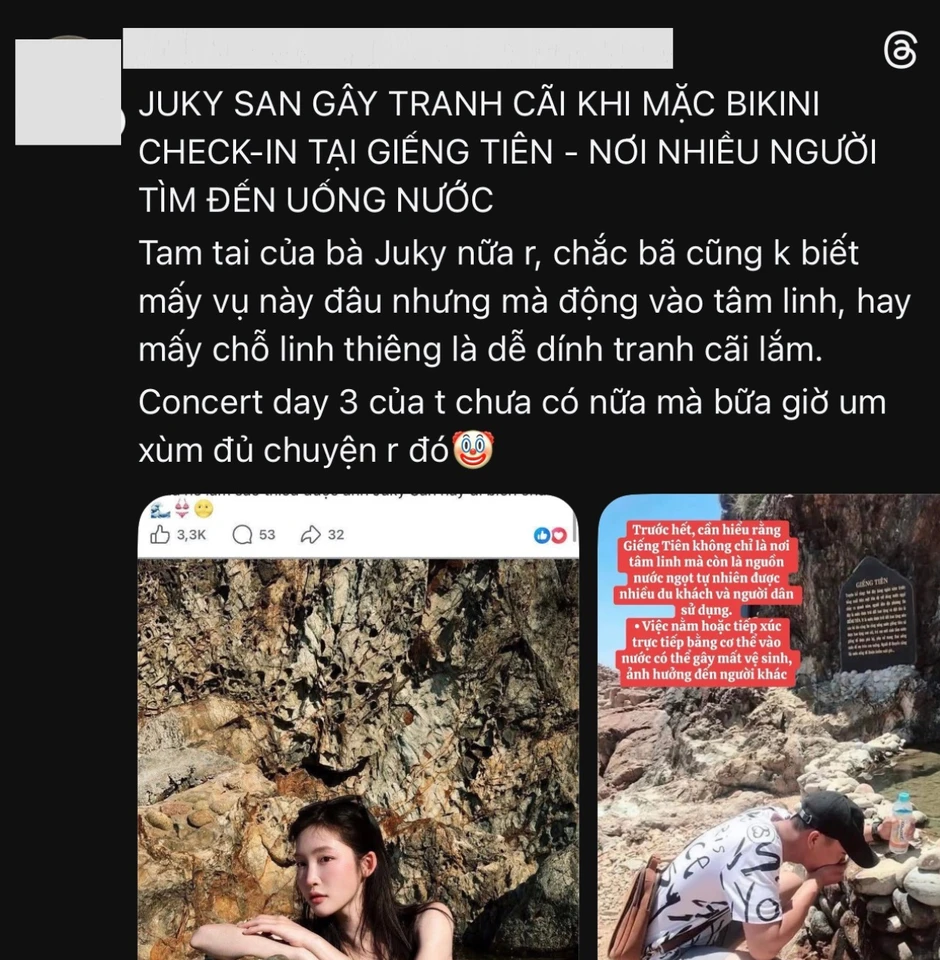 Gây phẫn nộ vì mặc bikini tắm Giếng Tiên, Juky San lên tiếng Gây phẫn nộ vì mặc bikini tắm Giếng Tiên, Juky San lên tiếng