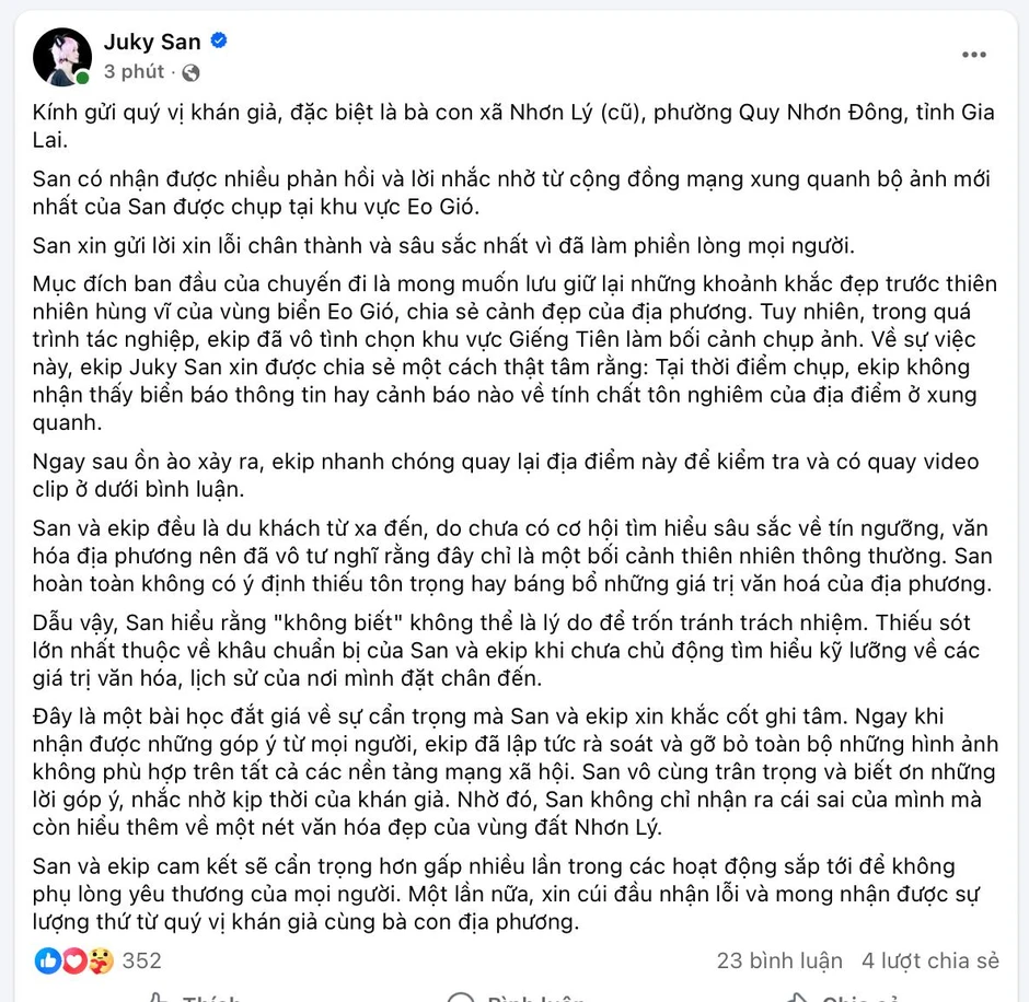 Gây phẫn nộ vì mặc bikini tắm Giếng Tiên, Juky San lên tiếng Gây phẫn nộ vì mặc bikini tắm Giếng Tiên, Juky San lên tiếng