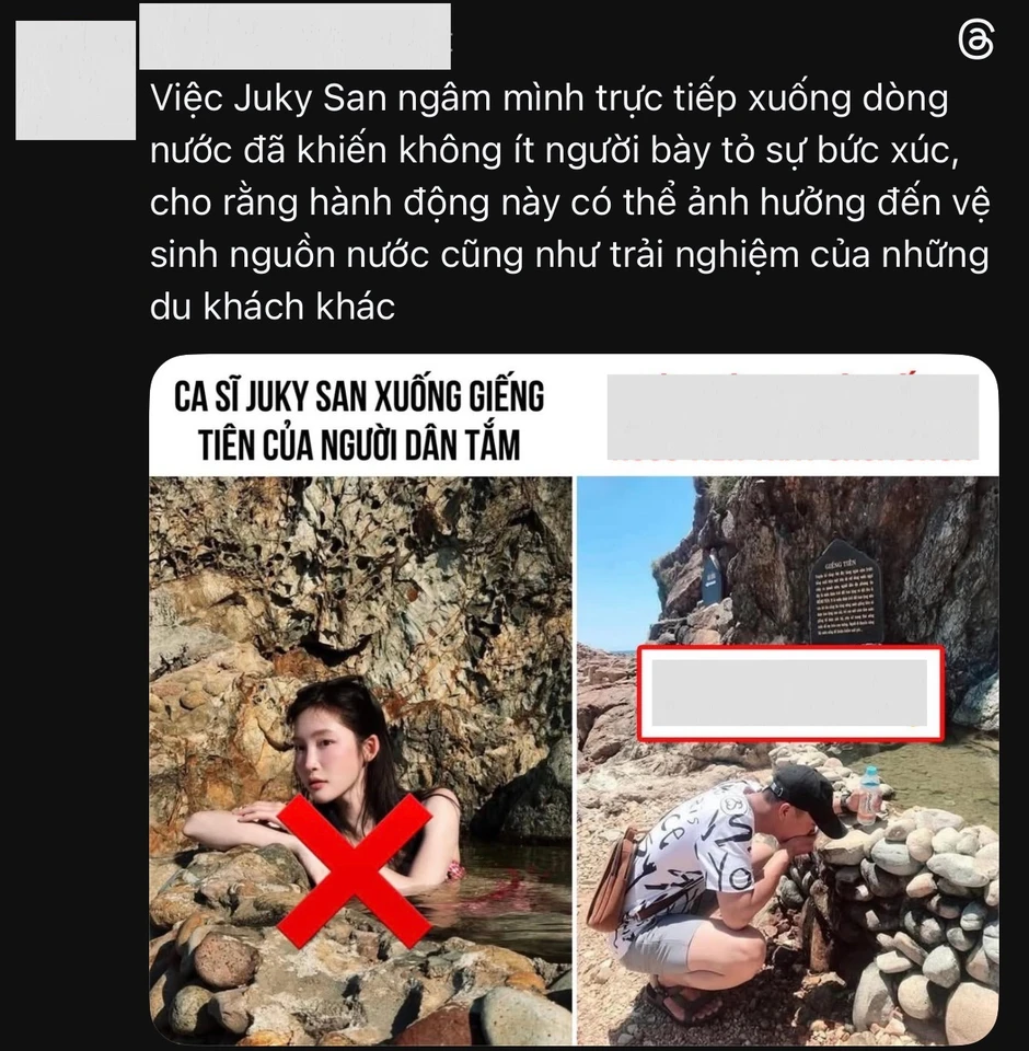Gây phẫn nộ vì mặc bikini tắm Giếng Tiên, Juky San lên tiếng Gây phẫn nộ vì mặc bikini tắm Giếng Tiên, Juky San lên tiếng