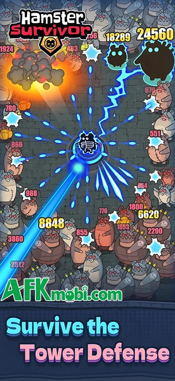 Hamster Survivor thử thách bạn sống sót trước bọn chuột zombie