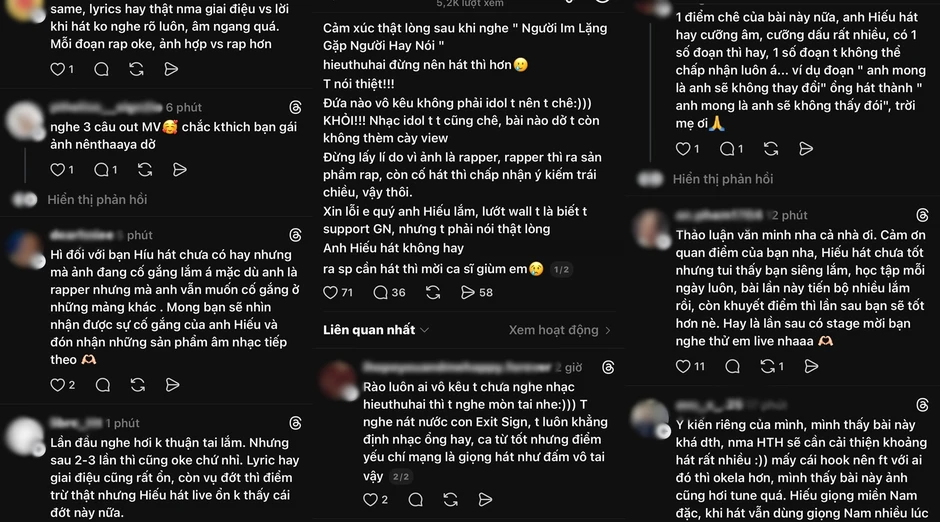 HIEUTHUHAI vẫn loay hoay với giọng hát: tin tức mới nhất về phong cách và chất giọng