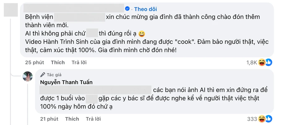 JustaTee inbox thẳng bệnh viện để chứng minh đưa Trâm Anh đi đẻ bé 3!