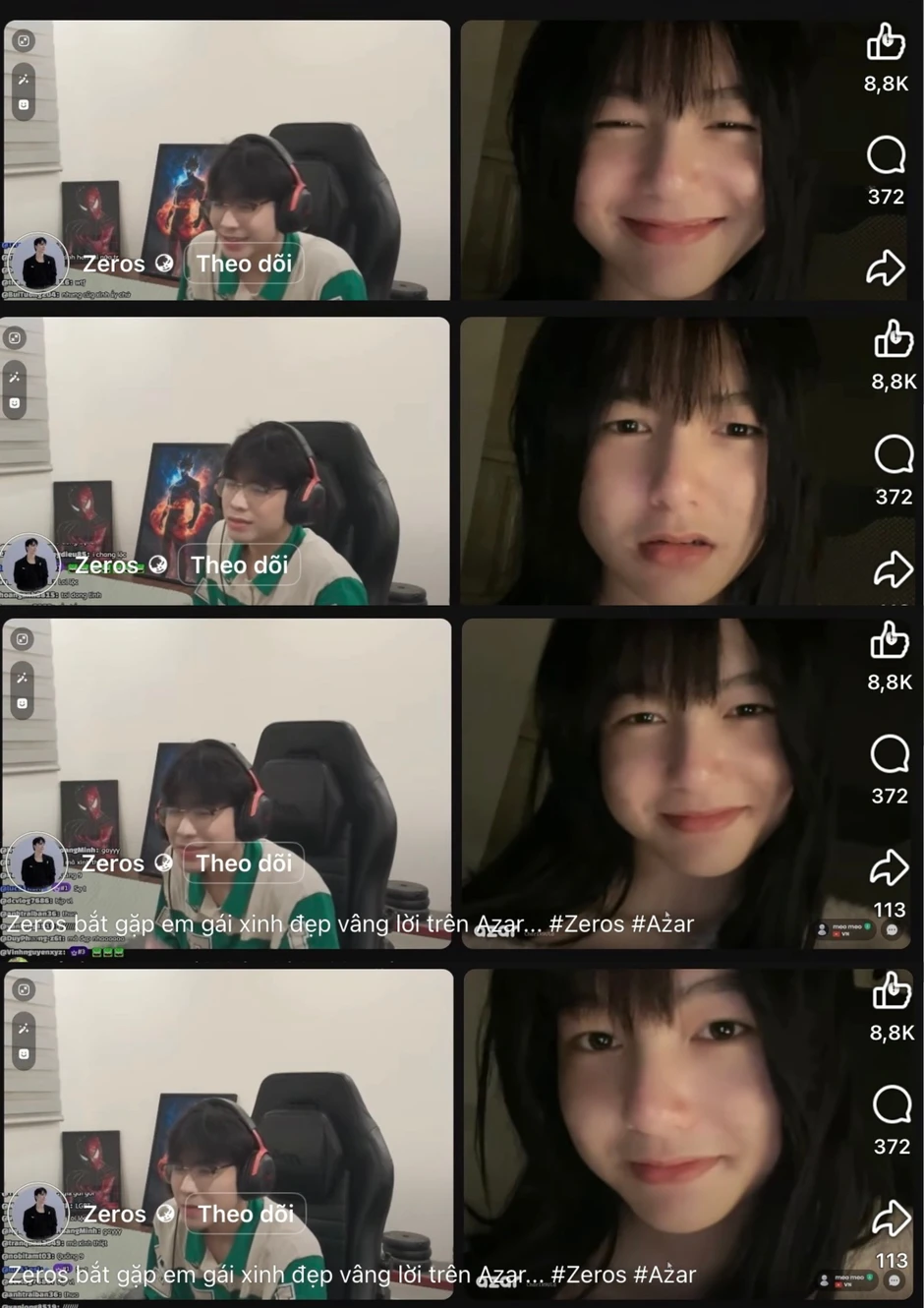 Kênh chat "đứng hình" trước màn giao lưu của Zeros với fan nữ Kênh chat "đứng hình" trước màn giao lưu của Zeros với fan nữ