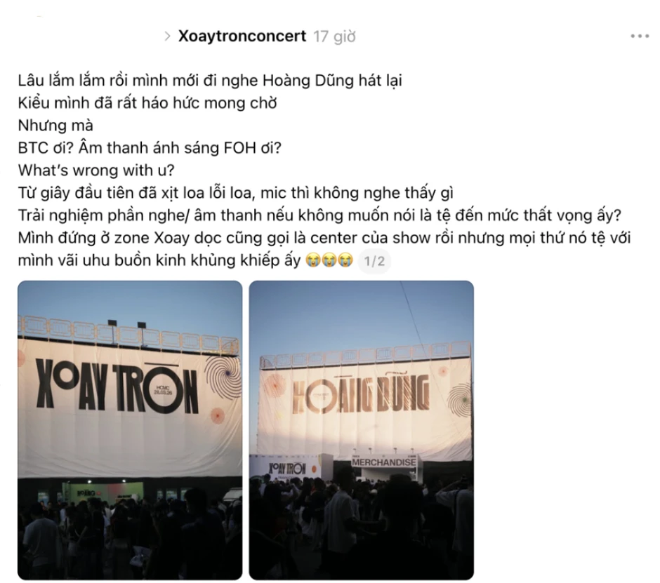 Khán giả than thở loạt trải nghiệm bất ổn trong concert Hoàng Dũng