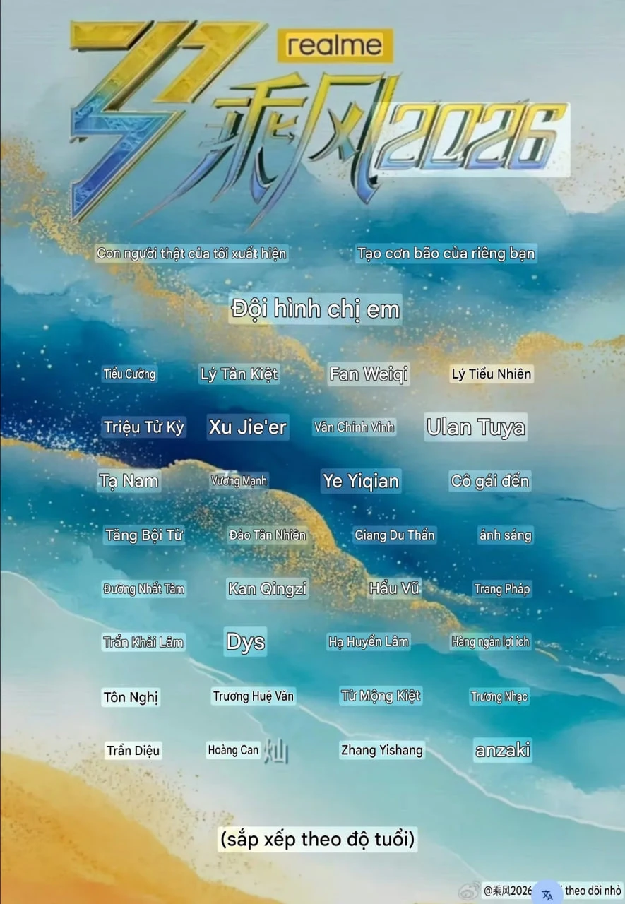 Mỹ nhân Việt gia thế khủng xuất hiện trong poster của Đạp Gió bản Trung mùa 7