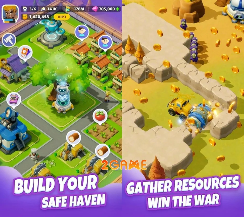 MistCrush Survival - Sinh tồn trên pháo đài di động MistCrush Survival - Sinh tồn trên pháo đài di động