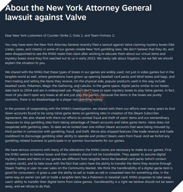 Ba Tháng Đầu Năm 2026: Valve Đối Mặt Với Ba Vụ Kiện Khác Nhau