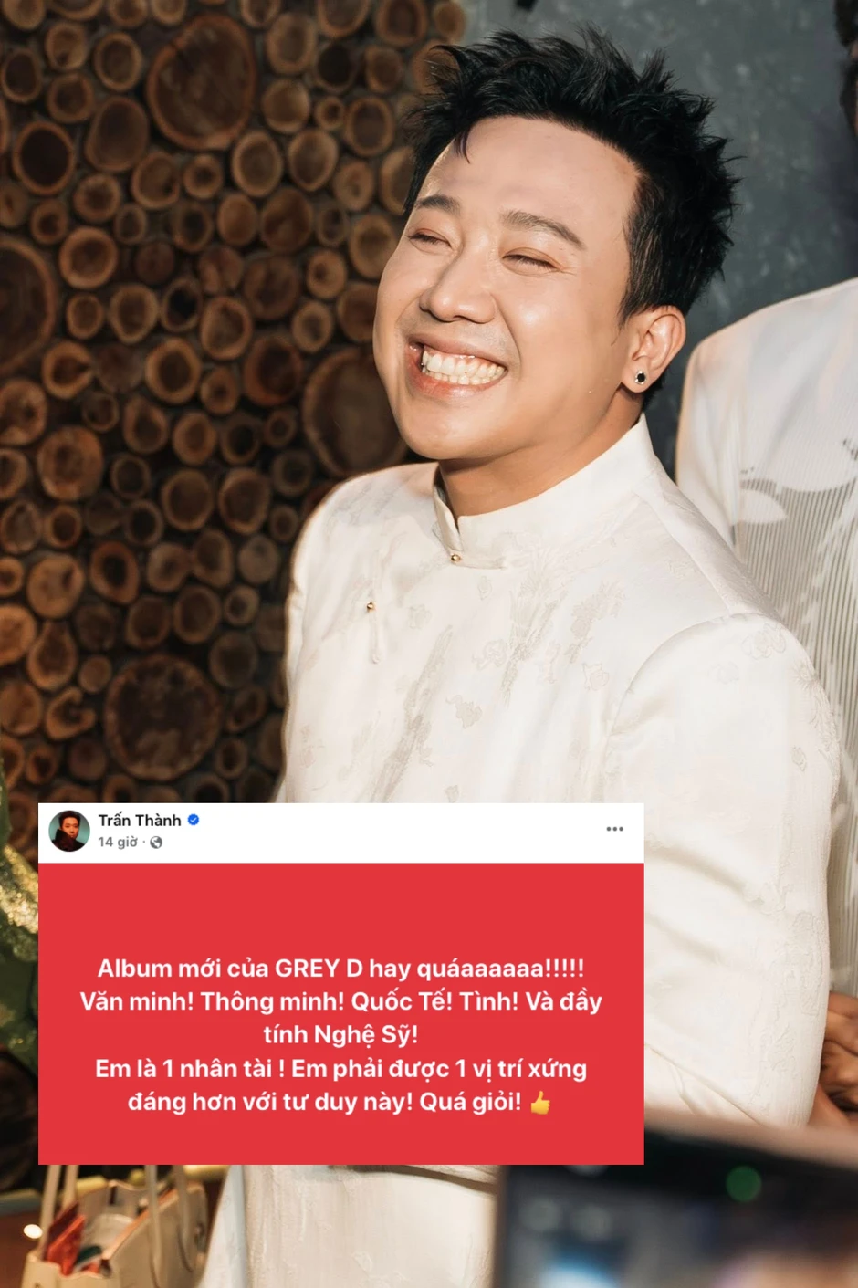 Nam ca sĩ khiến Trấn Thành cảm thán “văn minh, thông minh, quốc tế”, phải có vị thế cao hơn