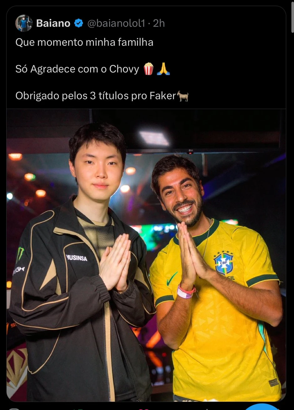 Nam streamer người Brazil ngầm miệt thị Chovy và cái kết