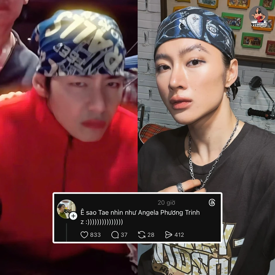 Nhìn V (BTS) mà lại ra Angela Phương Trinh