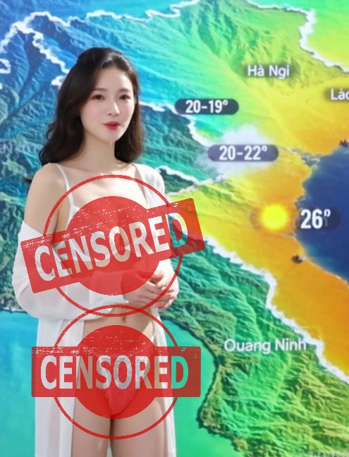 Nữ MC dự báo thời tiết ăn mặc hở hang, phản cảm... gây "sốc" vì hóa ra là sản phẩm của AI Nữ MC dự báo thời tiết ăn mặc hở hang, phản cảm... gây "sốc" vì hóa ra là sản phẩm của AI
