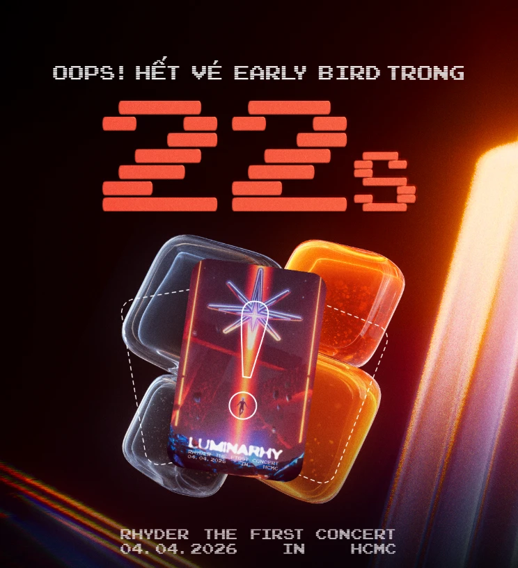 RHYDER bán vé concert hết veo chỉ trong 22 giây