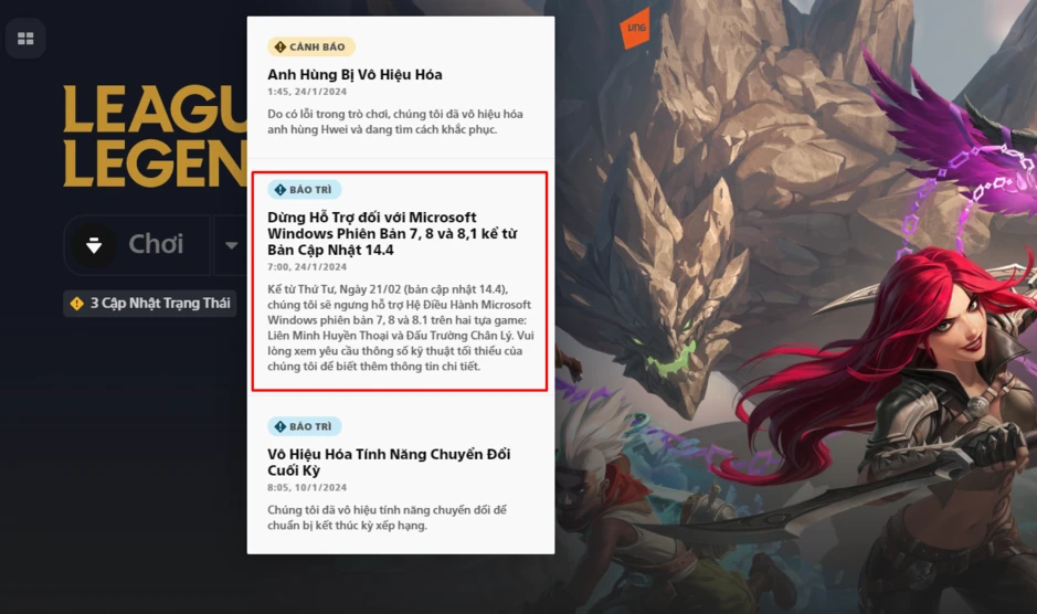 Riot đăng thông báo "sét đánh", game thủ LMHT dùng PC cũ chuếnh choáng