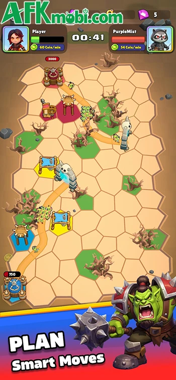 Rival Realms cho bạn sử dụng các công trình để đánh bại đối thủ