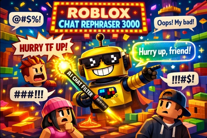 Roblox sử dụng AI sửa lời thô tục trong chat thành câu nói lịch sự theo thời gian thực