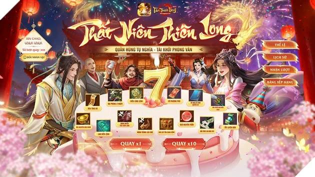 Tân Thiên Long Mobile Kỷ Niệm Sinh Nhật Hoành Tráng Với Máy Chủ Đặc Biệt Và Vòng Quay Thất Niên Thiên Long