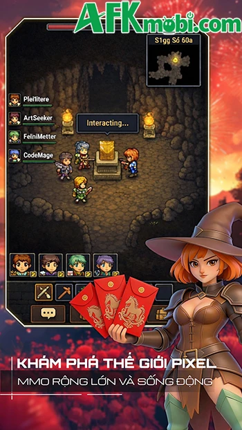 Thợ Săn Cổ Vật game MMORPG 2D cho bạn đào đất để phát triển