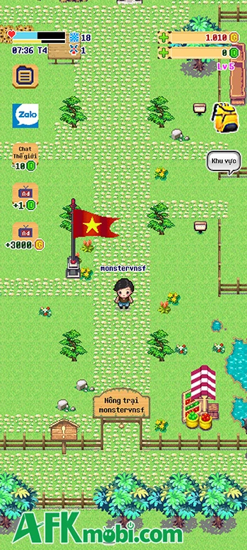 Trải nghiệm lối chơi nông trại kiểu cổ điển với Làng Gió: Pixel Farm