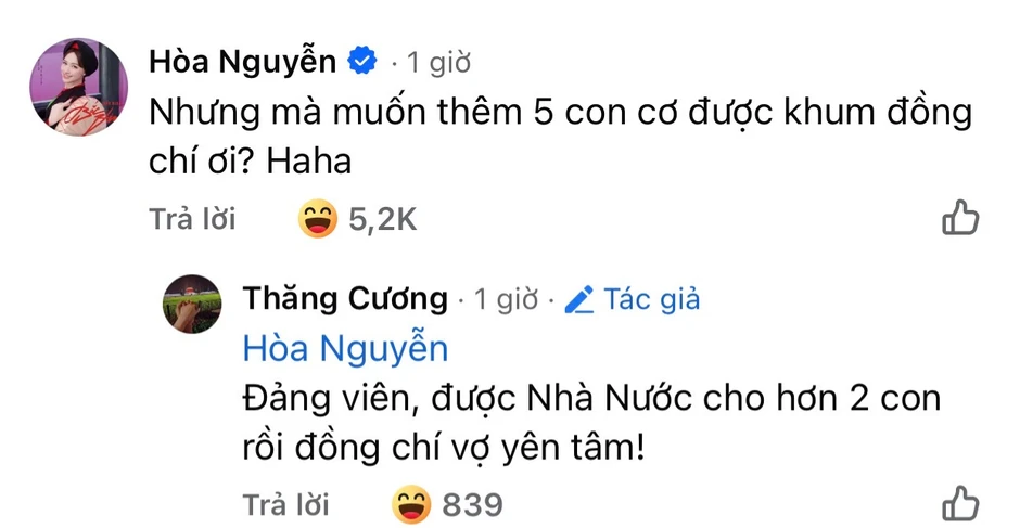 Vừa công khai Hoà Minzy đã muốn có 5 đứa con, chồng Đại uý đáp một câu cực uy tín