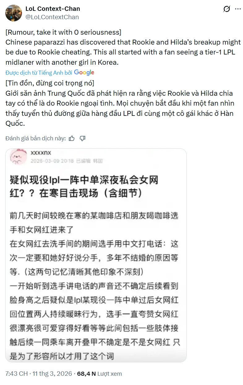 Nghi vấn ngoại tình của cựu vô địch CKTG gây xôn xao dư luận