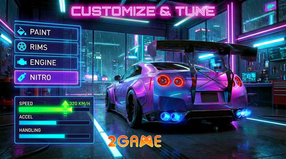 Neon City Racing: Drag & Drift – Game đua xe mang đến trải nghiệm tốc độ đỉnh cao neoncityracingdragdrift 2