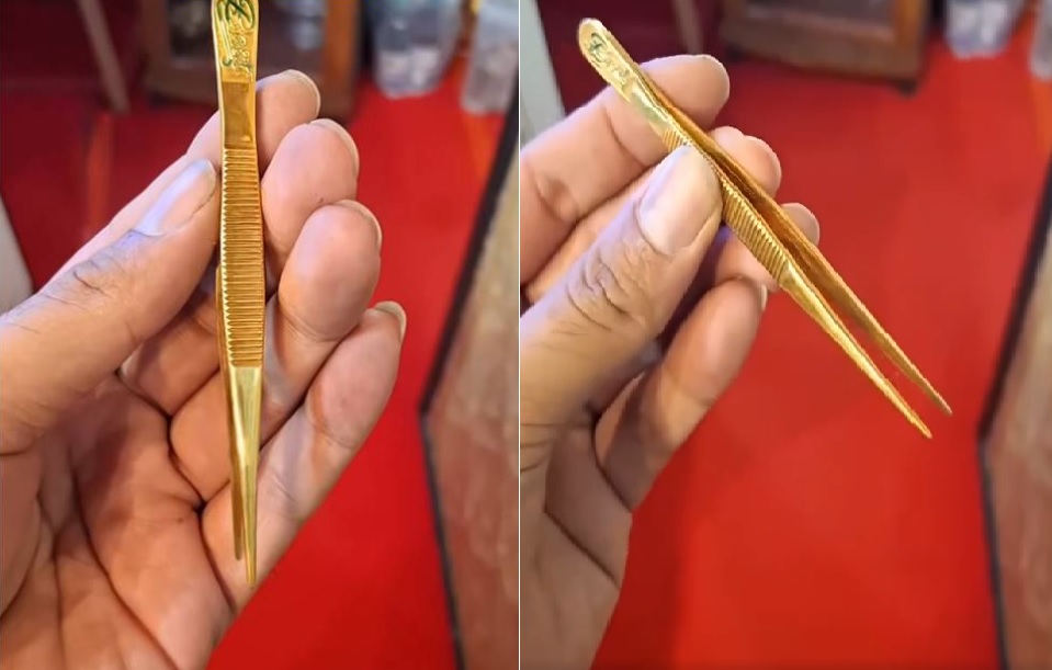 Mang nhíp vàng đi kiểm tra, người đàn ông sốc nặng khi bán được 100 triệu đồng- Ảnh 1.