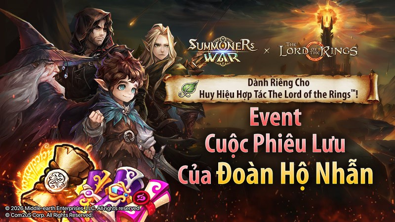 Com2uS triển khai sự kiện Chuyển Hóa Aragorn nhân dịp hợp tác “Summoners War X The Lord of the Rings
