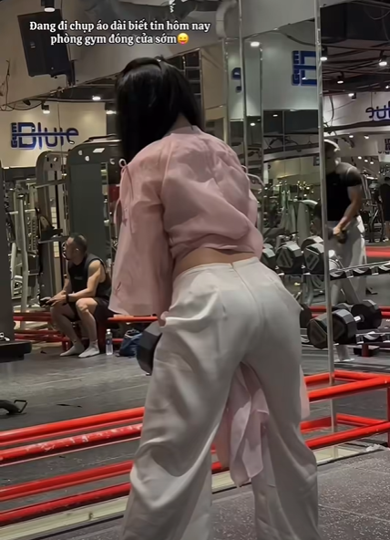 Nghỉ Tết nhưng không quên giữ dáng, nữ gymer khiến người xem