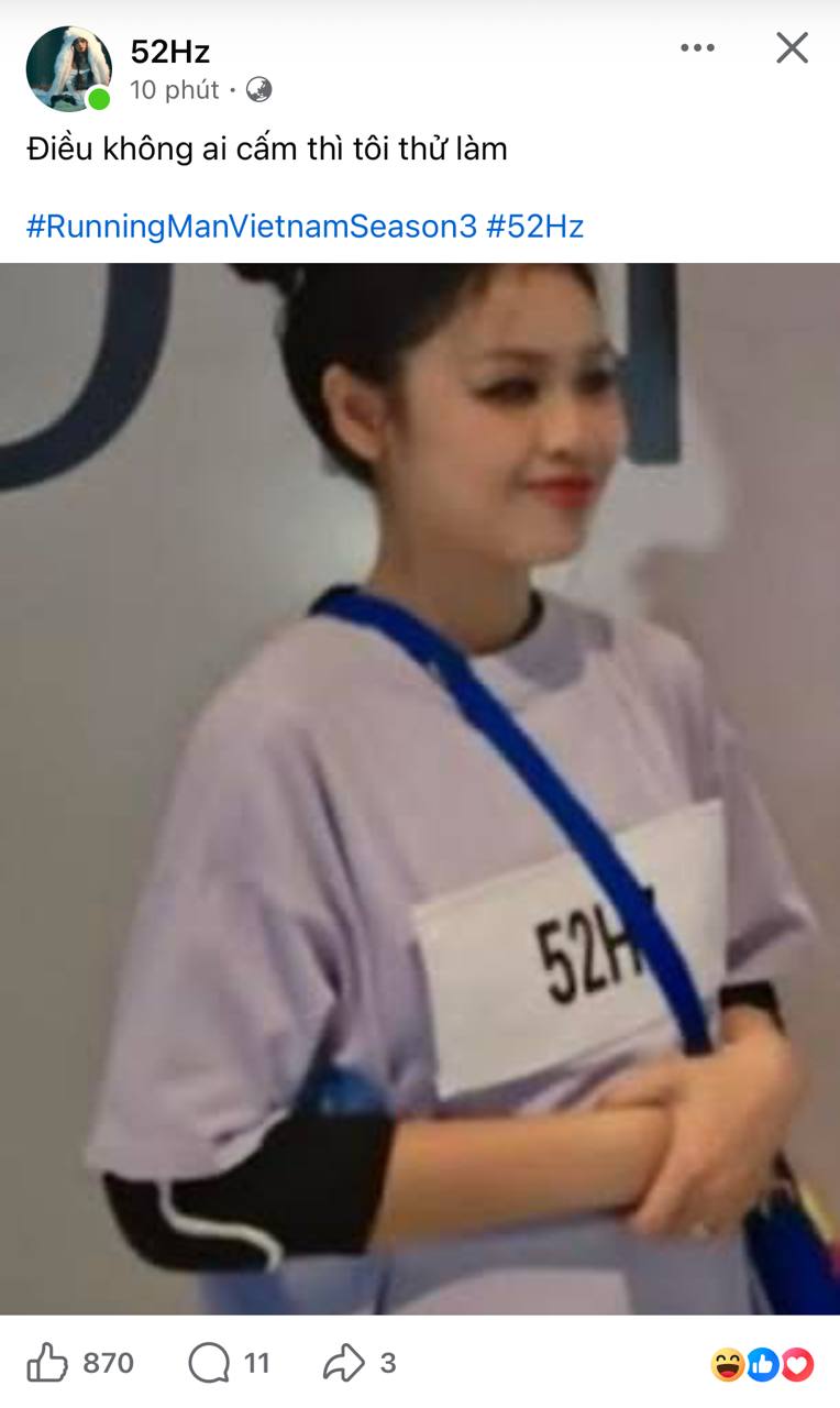 52Hz dán bảng tên ở vùng nhạy cảm tại Running Man Việt, bị nói