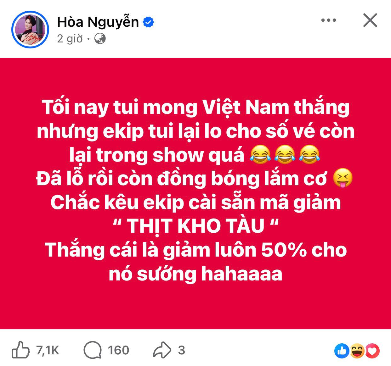 Hòa Minzy hứa tặng quà nóng, cùng Trấn Thành và dàn sao cổ vũ U23 Việt Nam chiến thắng U23 Trung Quốc- Ảnh 2.
