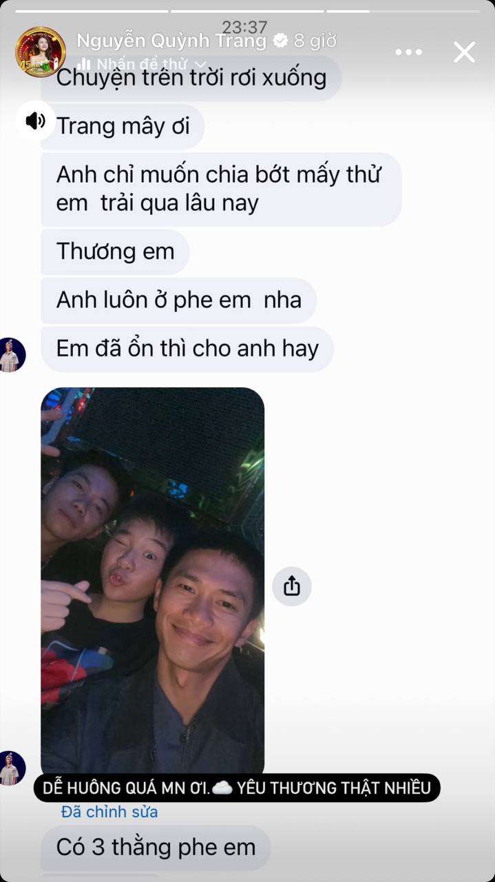 Lộ tin nhắn Chang Mây được 1 nam ca sĩ đang hot nói