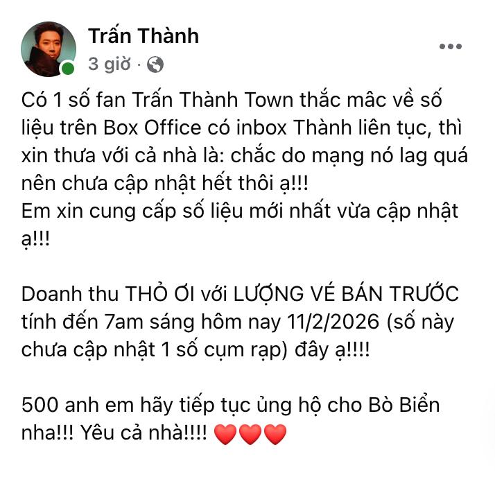 MXH náo loạn vì Thỏ Ơi!! chỉ bán được 3 triệu tiền vé, Trấn Thành lên tiếng gây sốc- Ảnh 2.