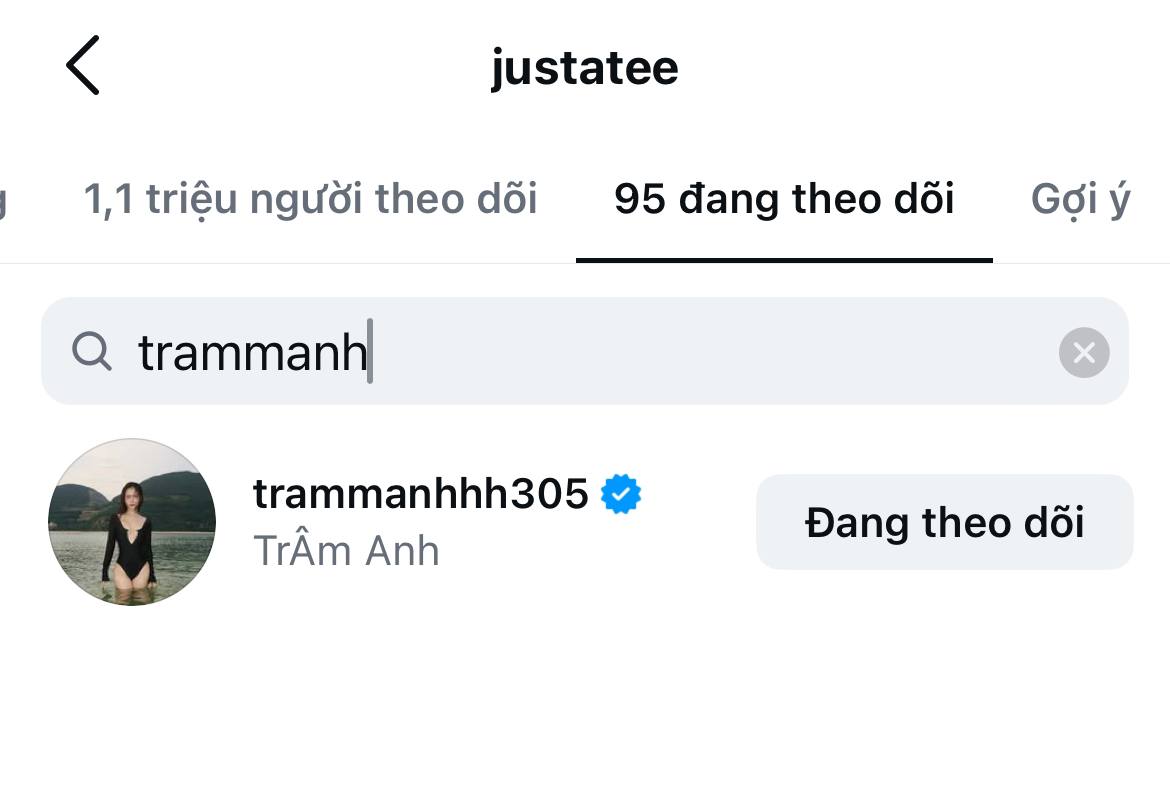 Trâm Anh xoá ảnh chung và unfollow JustaTee, đăng dòng trạng thái: