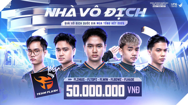Team Flash PUBG Mobile Đăng Quang Mùa Tổng Kết Giải Vô Địch Quốc Gia Thể Thao Điện Tử 2025