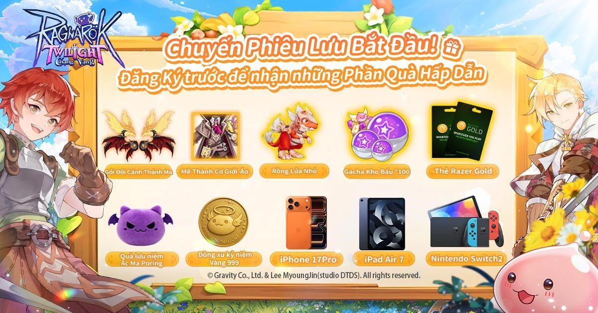 Khởi động sự kiện đăng ký trước "Ragnarok Twilight - Chạng Vạng"! IP huyền thoại trở lại với diện mạo mới, hóa thân Anh Hùng khám phá RO theo cách hoàn toàn mới! ragnarok 5