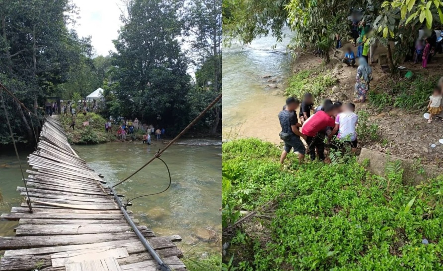 Sập cầu treo, 50 khách dự đám cưới rơi xuống sông- Ảnh 1.