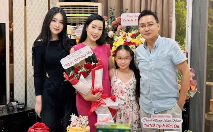 Tổ ấm viên mãn của nữ nghệ sĩ.