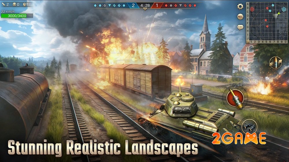 Tank Front: 15v15 Warfare – Thoả mãn mơ ước ngồi sau tay lái của những cỗ máy thép khổng lồ tankfront15v15warfare 2