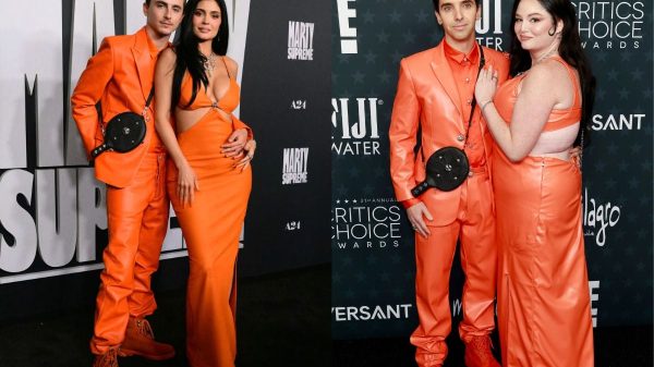 Meg Stalter Và Paul W. Downs Gây Bão Khi “Mượn Đồ Bạn Bè” Dự Critics Choice 2026 timothee kylie megstaller pau rlkdjpg