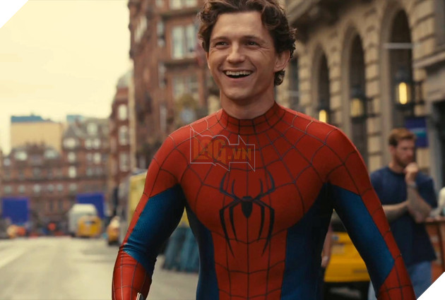 Hình ảnh về sao nam Tom Holland trong bộ đồ Spider-Man.