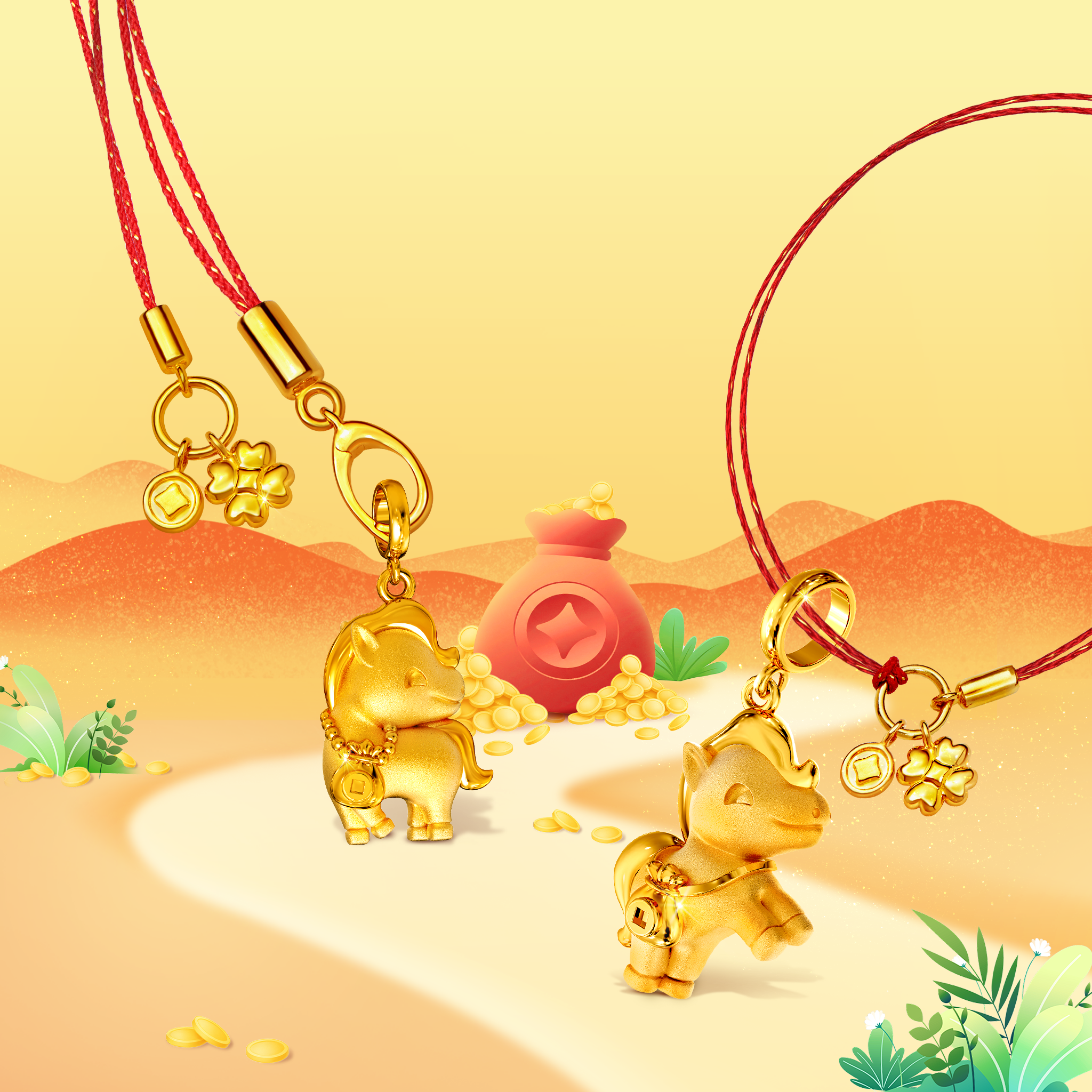 vang-trai-nghiem-doc-la-thu-hut-nguoi-tre-dip-tet-2026-anh-4-1768980136-992-width2048height2048 Giới trẻ có thể mang theo Charm vàng đa năng 24K (99,9%) Mã Nhi Rước Lộc bên mình, biến may mắn thành một phần của đời sống thường nhật. Ảnh: PNJ