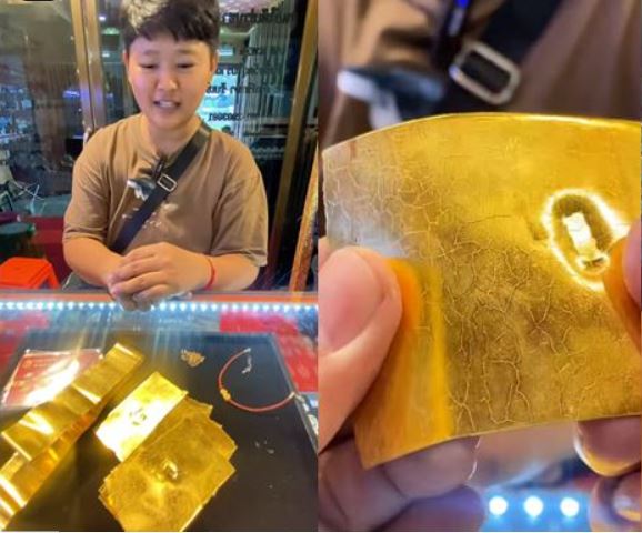 Mang vàng được cho đi kiểm tra, người phụ nữ sốc khi bán được 1,2 tỷ đồng- Ảnh 1.