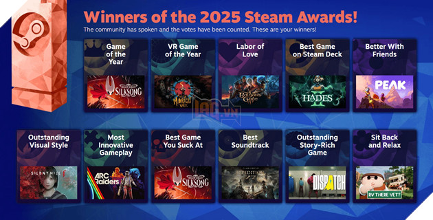 Steam Awards 2025 Chính Thức Công Bố Những Cái Tên Giành Chiến Thắng
