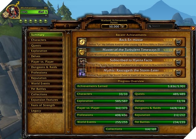 World of Warcraft: Phát Hiện Ra Game Thủ Đạt Được Mọi Thành Tựu Trong The War Within