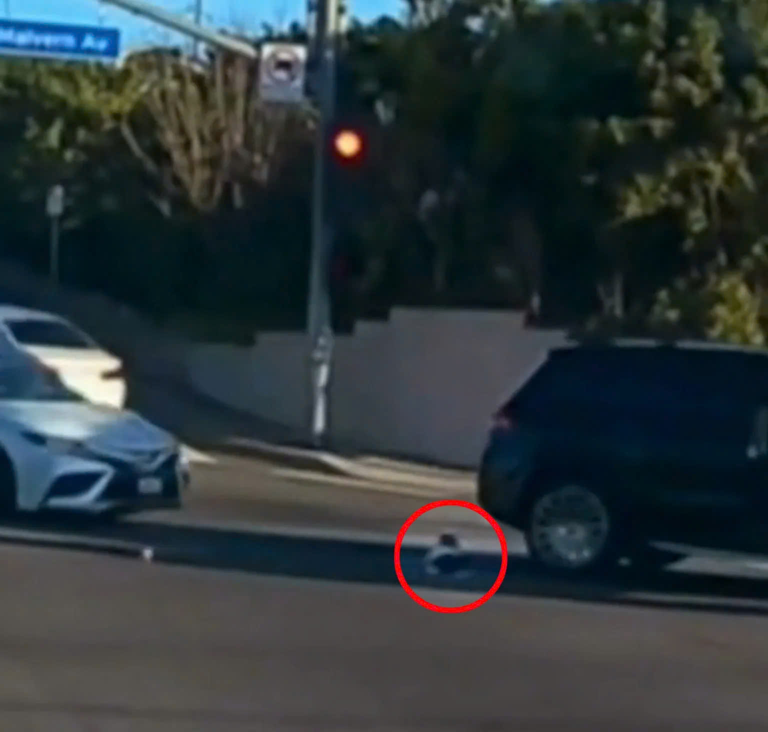 Khoảnh khắc kinh hoàng: Bé gái 19 tháng tuổi bị văng ra khỏi ô tô đang chạy trên đường- Ảnh 1.