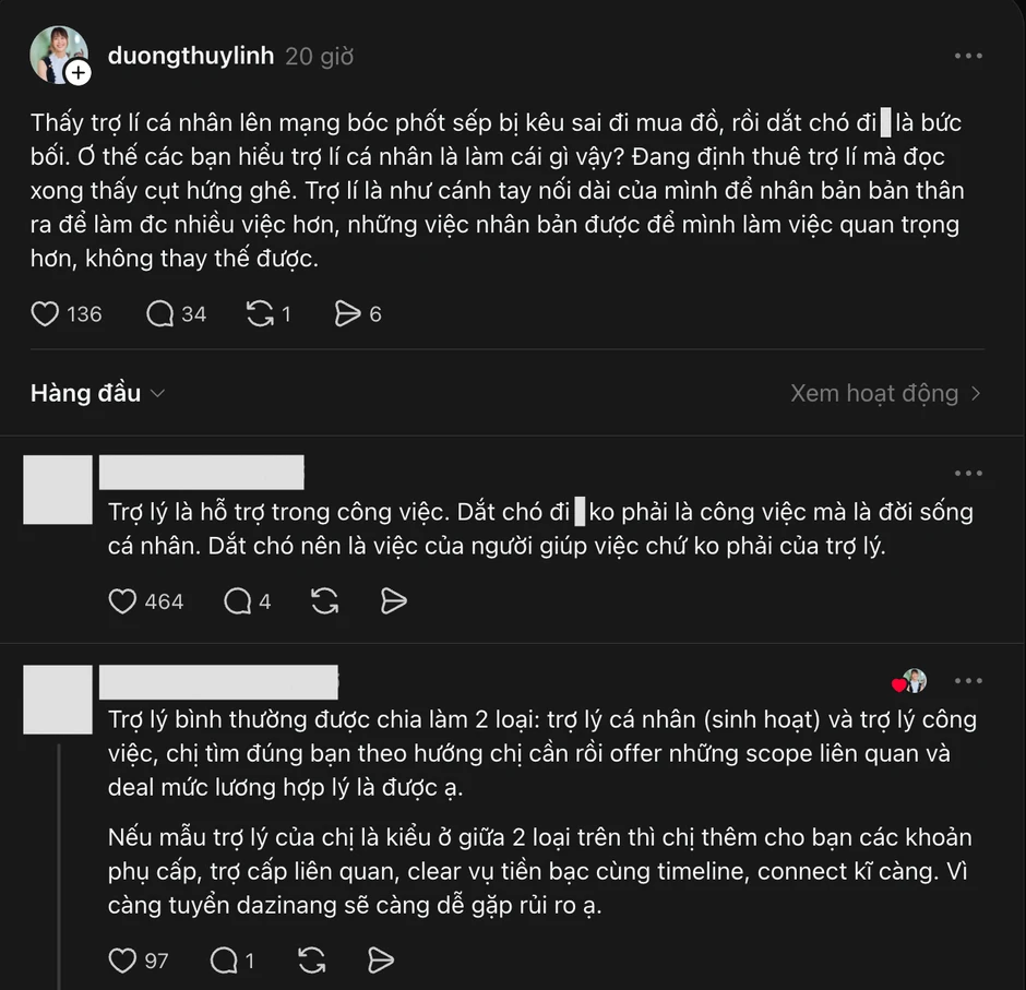 1 Hoa hậu Vbiz phát ngôn đến drama trợ lý hot nhất Threads, netizen phát quạo: "Chị nói chị có nghĩ không vậy?" 1 Hoa hậu Vbiz phát ngôn đến drama trợ lý hot nhất Threads, netizen phát quạo: "Chị nói chị có nghĩ không vậy?"