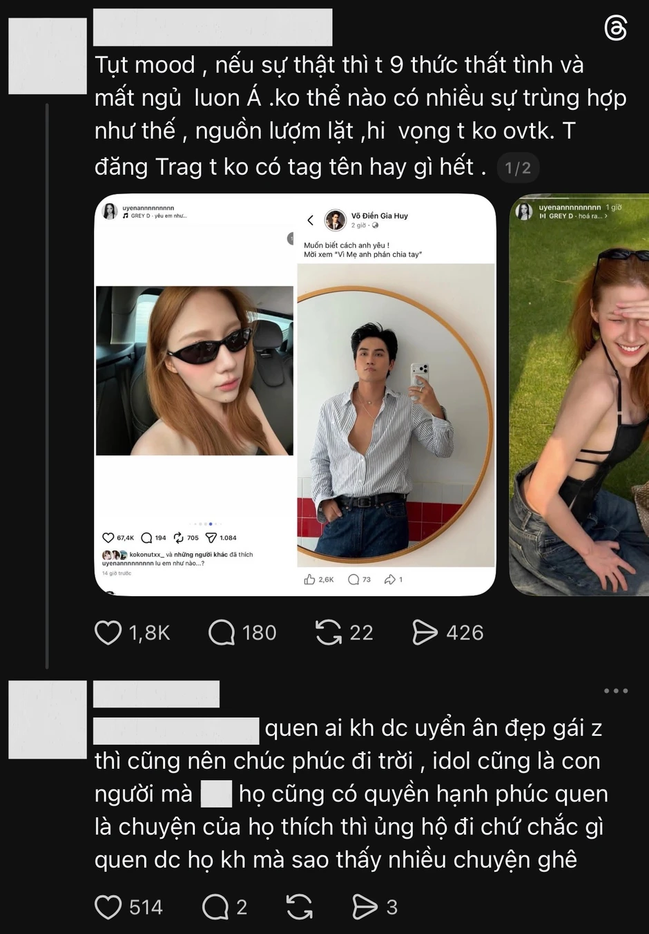 Ầm ĩ trên Threads lúc này: Em gái Trấn Thành đi Phan Thiết cũng bị "ném đá"