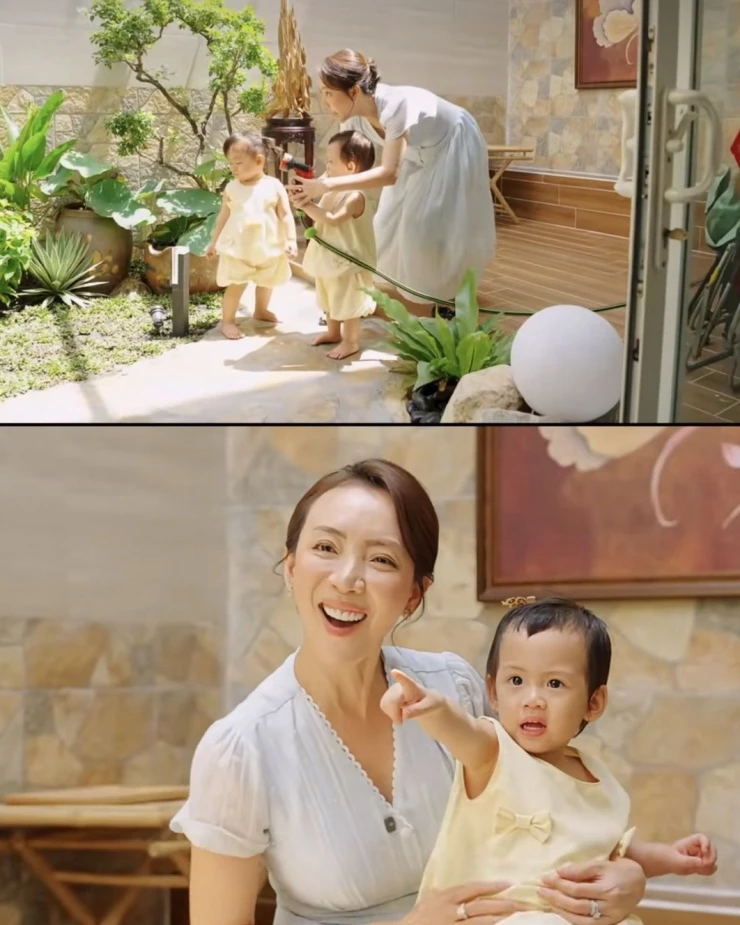 Ảnh sao 4/4: Thu Trang lần đầu đưa cặp song sinh đi làm